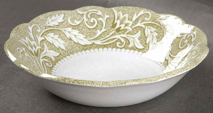 Renaissance Green Fruit/Dessert (Sauce) Bowl by J & G Meakin-1