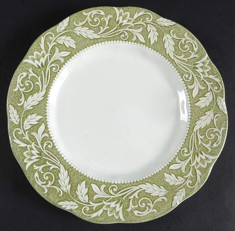 Renaissance Green Dinner Plate by J & G Meakin-1