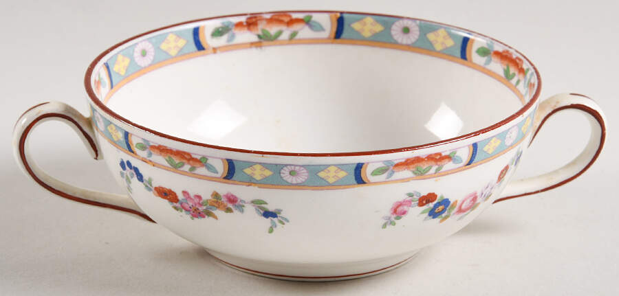 Richmond (White Background) Flat Cream Soup Bowl by J & G Meakin-1