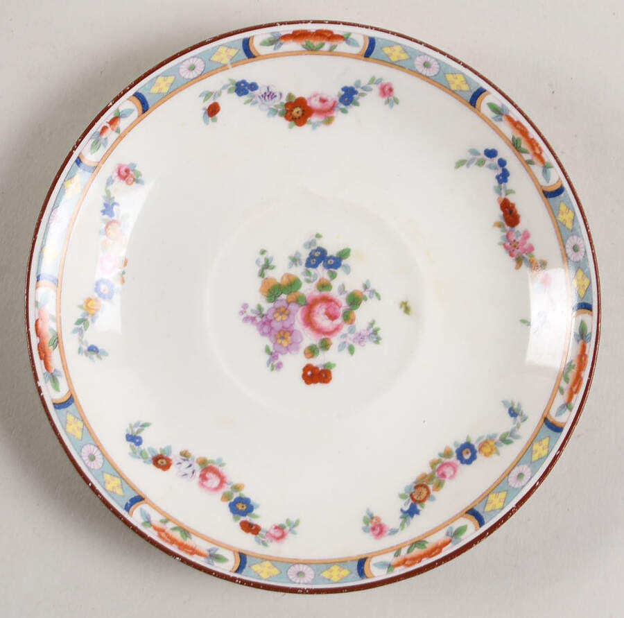 Richmond (White Background) Saucer for Cream Soup Bowl by J & G Meakin-1