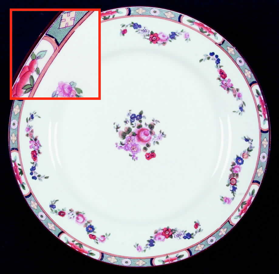 Richmond (White Background) Dinner Plate by J & G Meakin-1