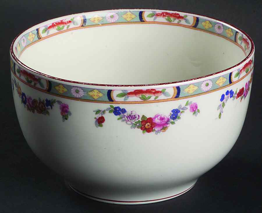 Richmond (White Background) Cranberry Bowl by J & G Meakin-1