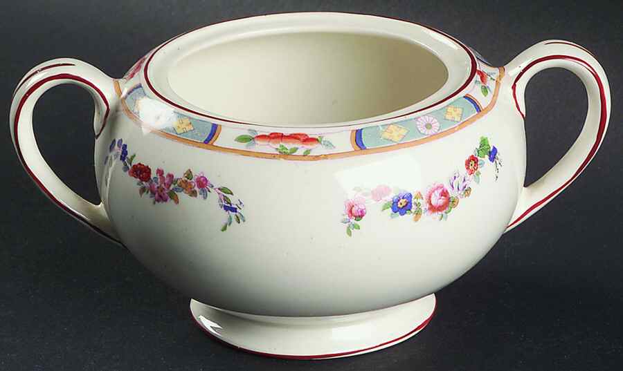 Richmond (White Background) Sugar Bowl No Lid by J & G Meakin-1