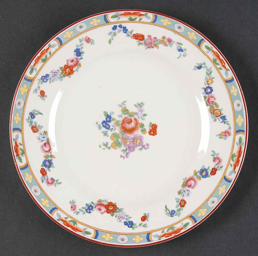 Richmond (White Background) Salad Plate by J & G Meakin-1