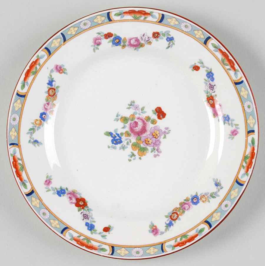 Richmond (White Background) Bread & Butter Plate by J & G Meakin-1