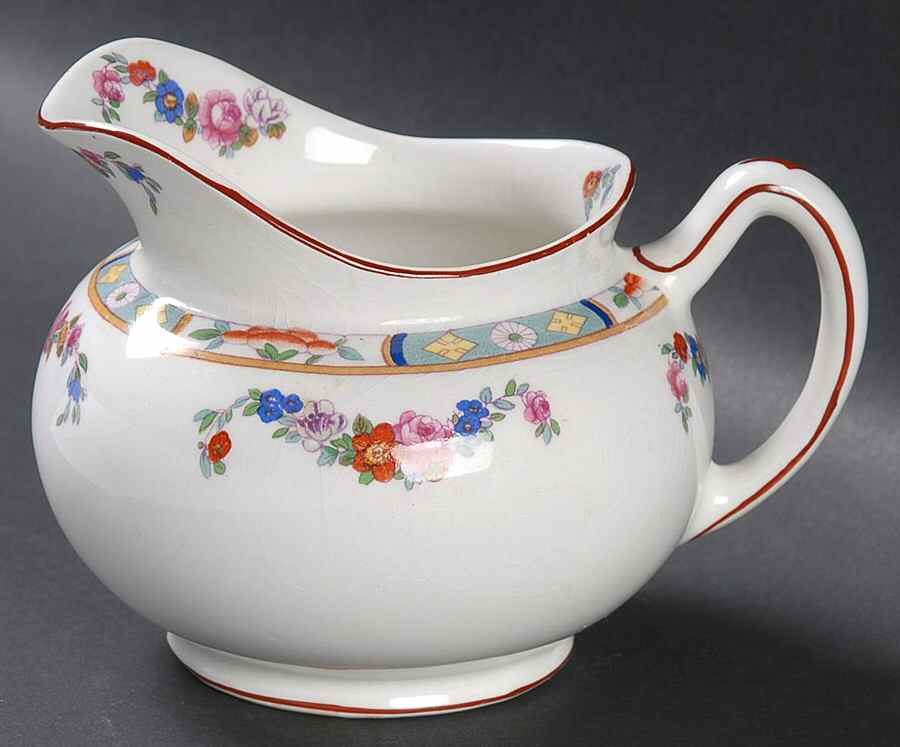 Richmond (White Background) Creamer by J & G Meakin-1