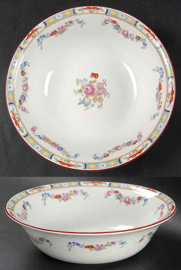 Richmond (White Background) 8" Round Vegetable Bowl by J & G Meakin-1