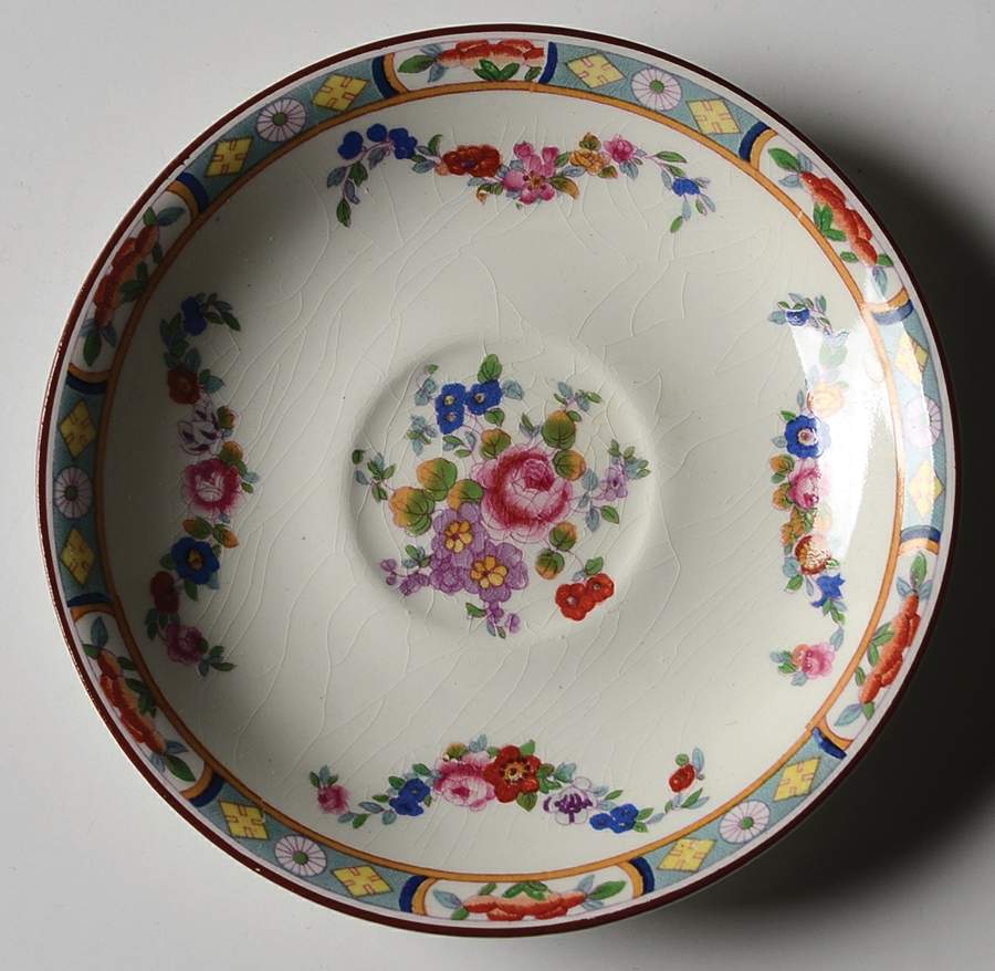 Richmond (White Background) Saucer for Demitasse Cup by J & G Meakin-1