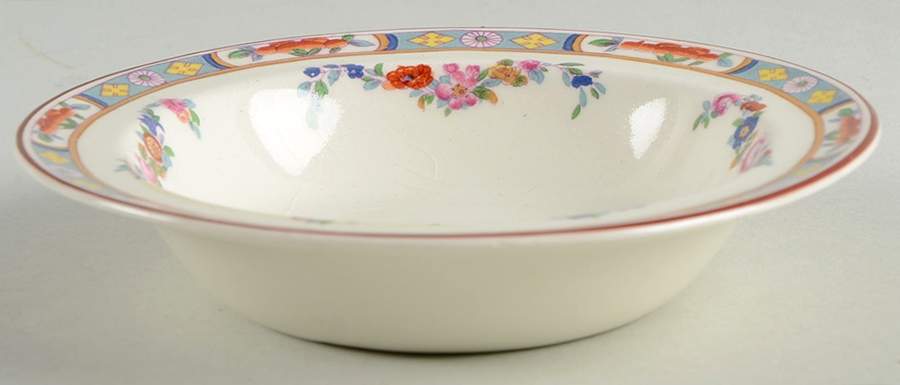 Richmond (White Background) Rim Fruit/Dessert (Sauce) Bowl by J & G Meakin-1