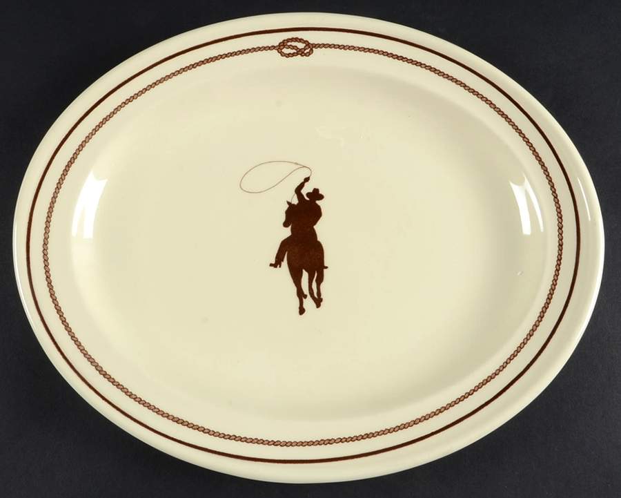 Rodeo 12" Oval Serving Platter by J & G Meakin-1