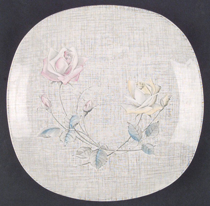 Rose Duet Dinner Plate by J & G Meakin-1