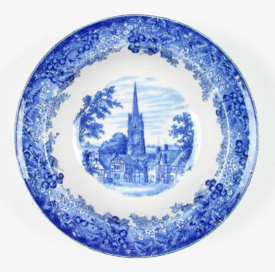 Romantic England Blue (Cream) Fruit/Dessert (Sauce) Bowl by J & G Meakin-1
