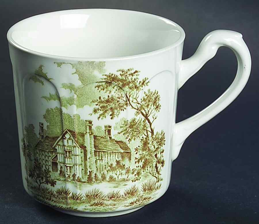 Romantic England Green Mug by J & G Meakin-1