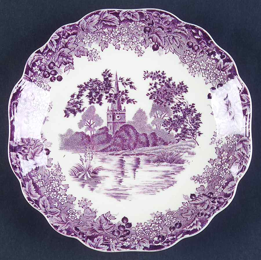 Romantic England Purple Saucer by J & G Meakin-1