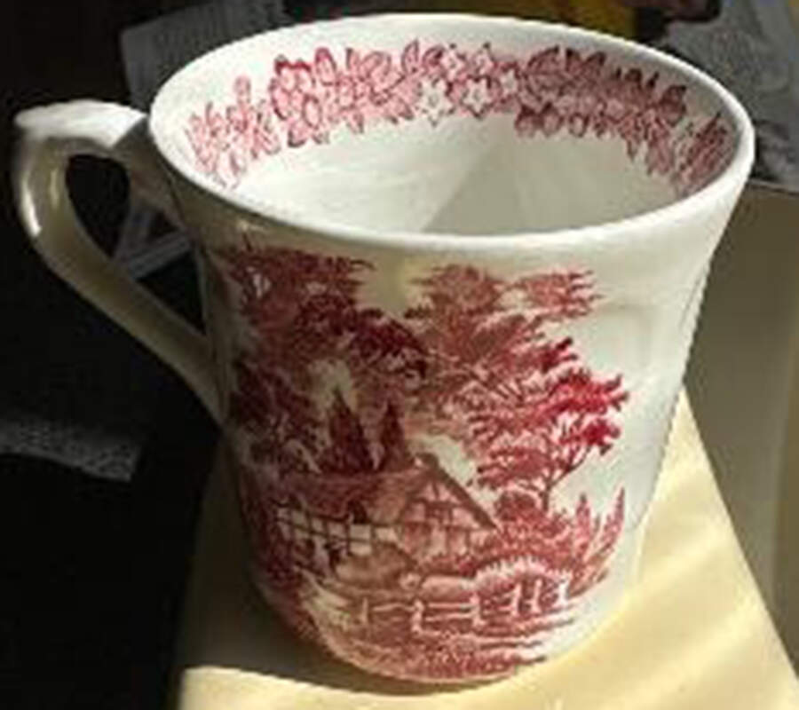 Romantic England Red (Shield-No Dishwash Marking) Mug by J & G Meakin-1