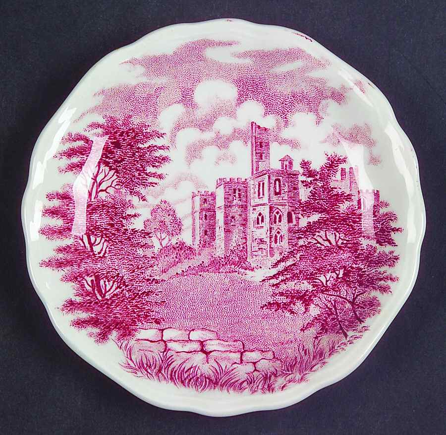 Romantic England Red (Shield-No Dishwash Marking) Coaster by J & G Meakin-1