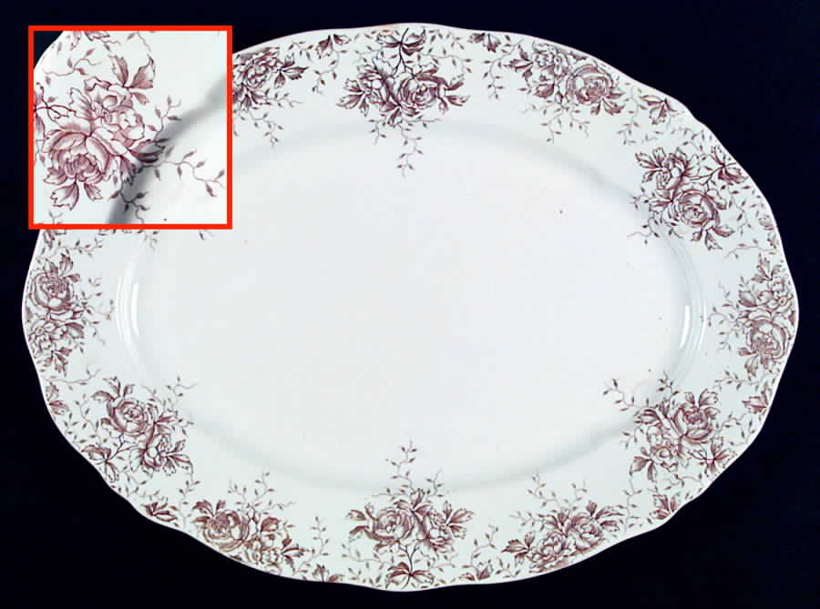 Rosamond 14" Oval Serving Platter by J & G Meakin-1