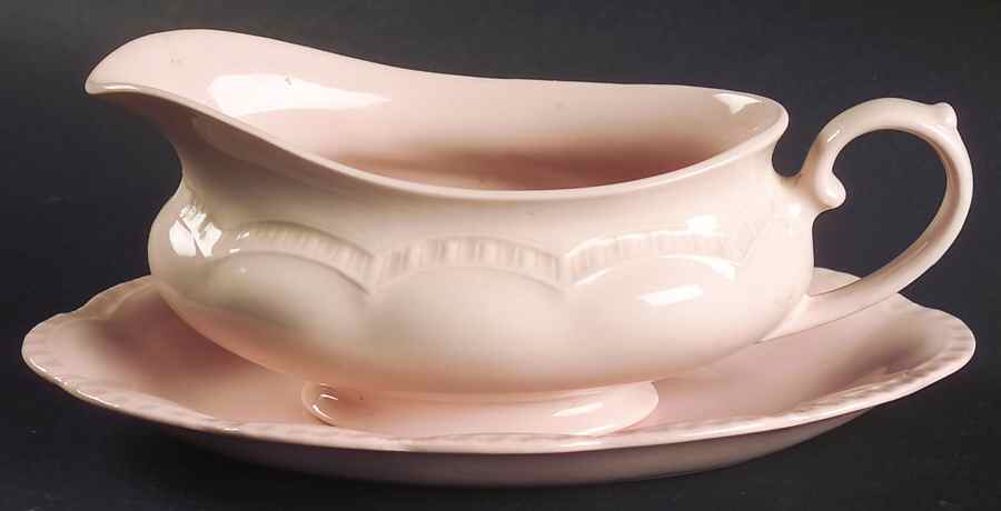 Rosa Gravy Boat & Underplate/Relish by J & G Meakin-1