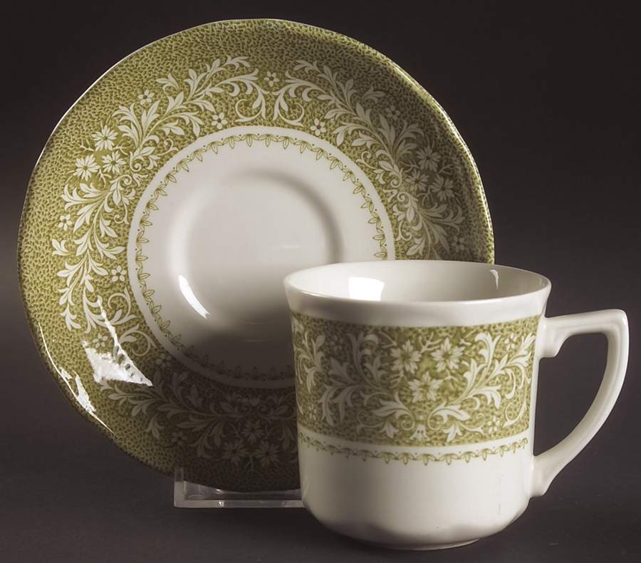Sherwood Flat Cup & Saucer Set by J & G Meakin-1