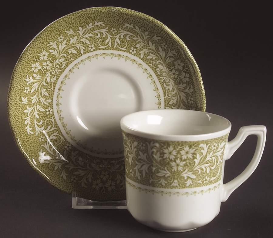 Sherwood Flat Cup & Saucer Set by J & G Meakin-1