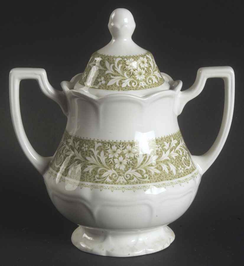 Sherwood Sugar Bowl & Lid by J & G Meakin-1