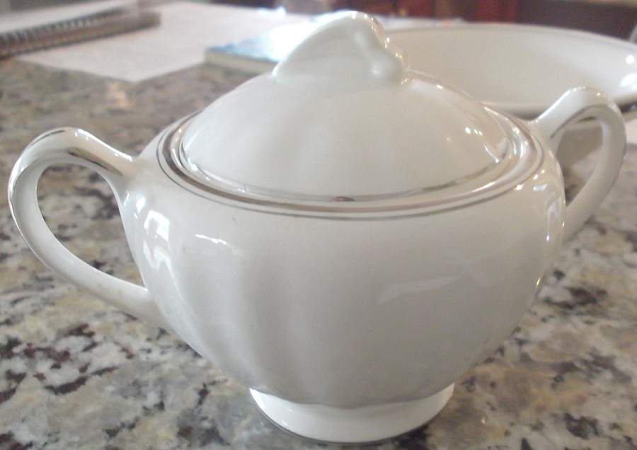 Silver Baroque Sugar Bowl & Lid by J & G Meakin-1