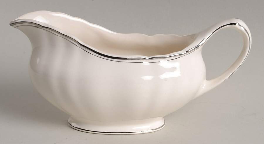 Silver Baroque Gravy Boat by J & G Meakin-1