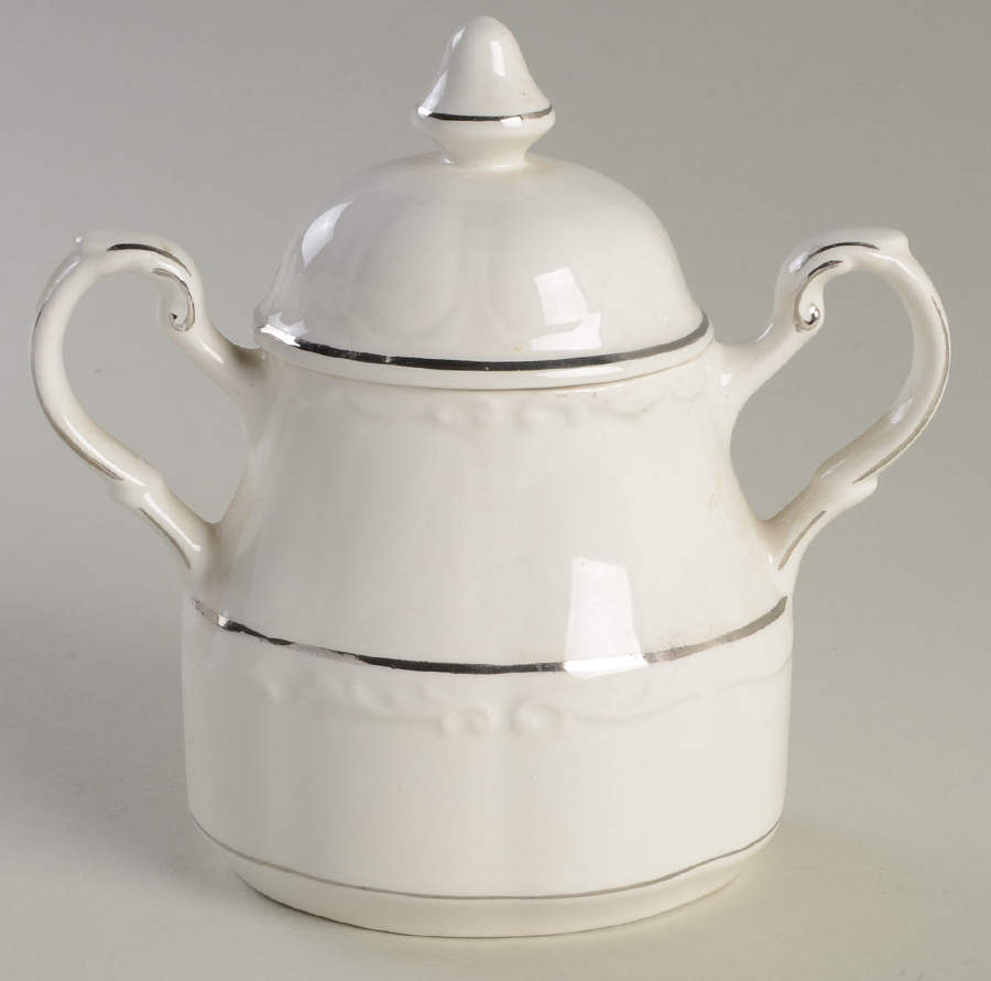 Silver Baroque Sugar Bowl & Lid by J & G Meakin-1