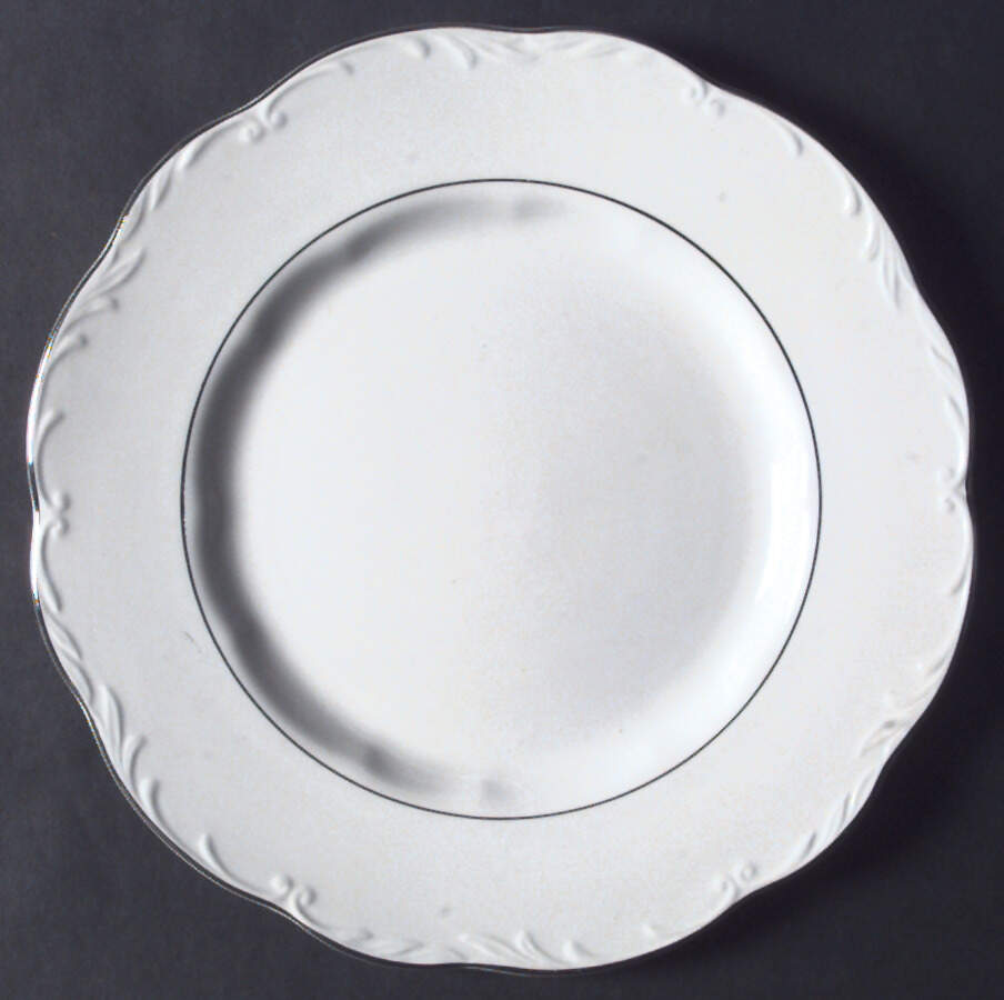 Silver Baroque Dinner Plate by J & G Meakin-1