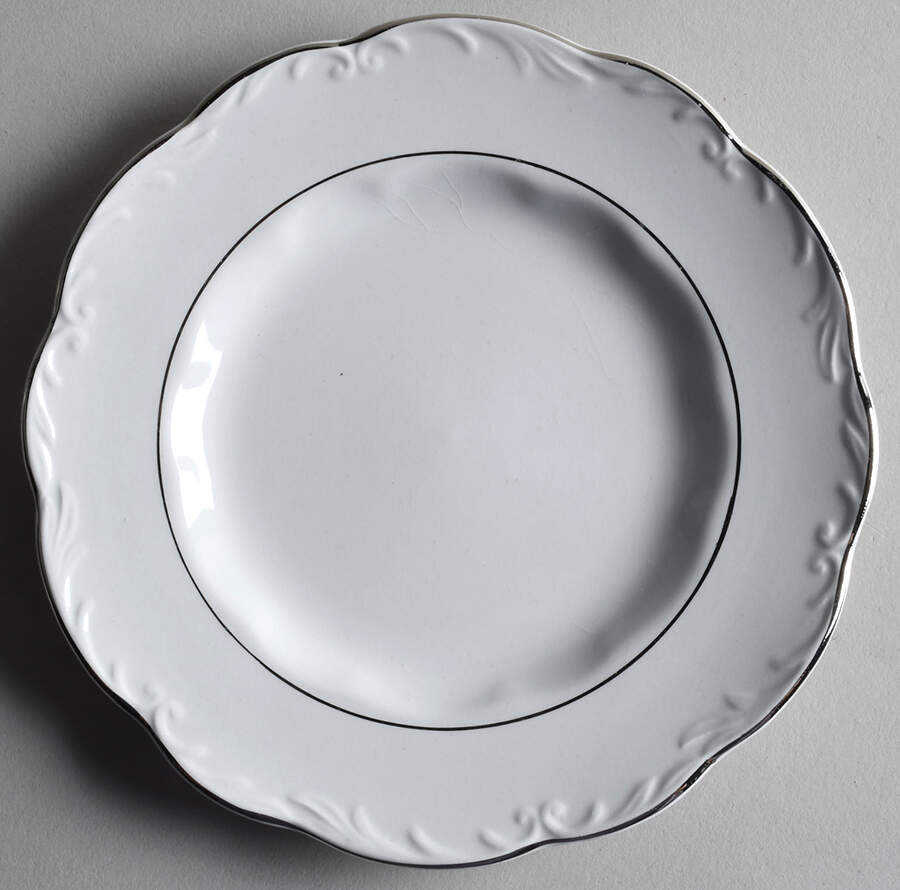 Silver Baroque Bread & Butter Plate by J & G Meakin-1