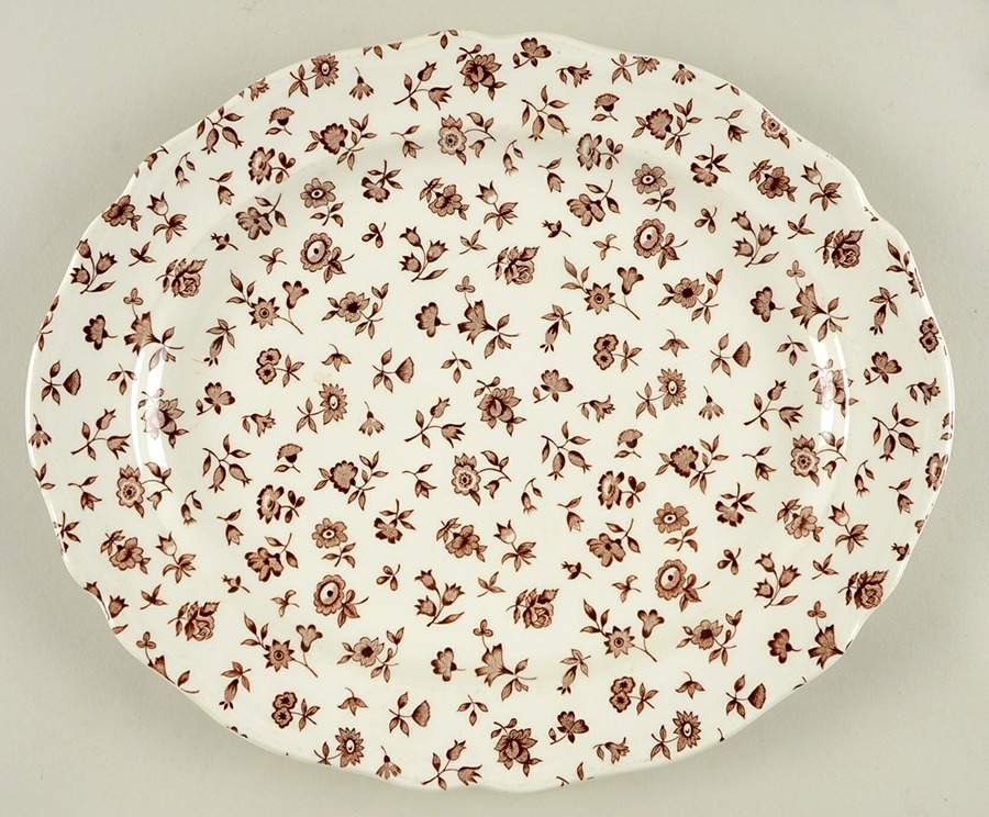 Springtime 12" Oval Serving Platter by J & G Meakin-1