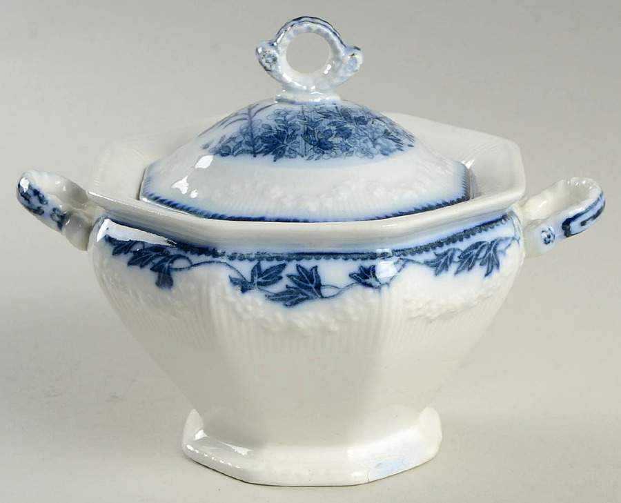 Stafford Sugar Bowl & Lid by J & G Meakin-1