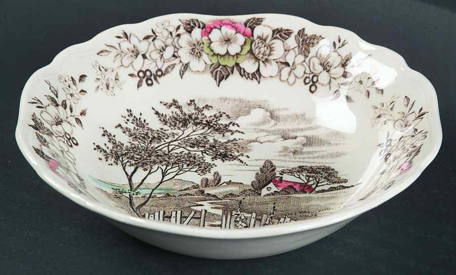 Stratford Brown Multicolor (Avon) Fruit/Dessert (Sauce) Bowl by J & G Meakin-1