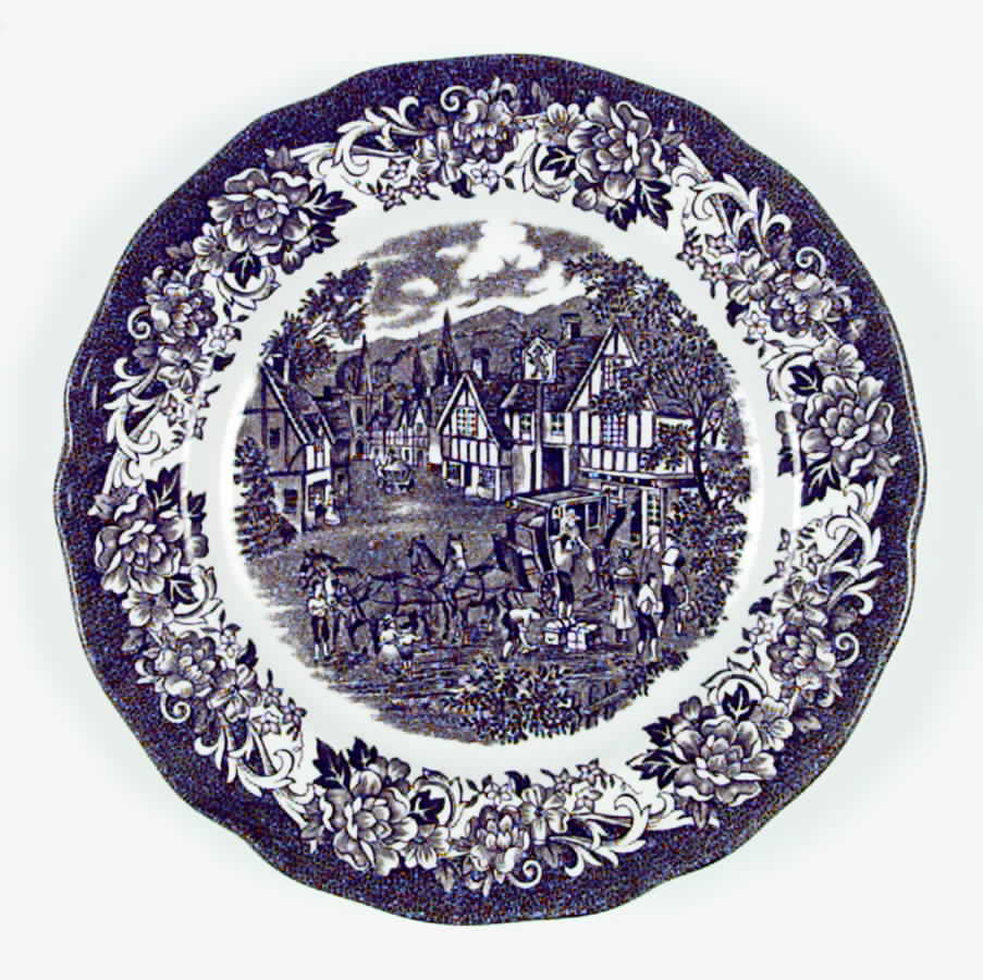 Stratford Stage Brown Dessert/Pie Plate by J & G Meakin-1