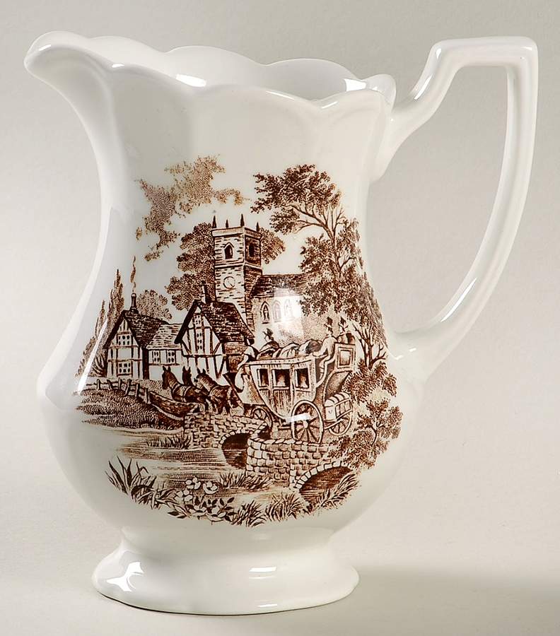 Stratford Stage Brown Creamer by J & G Meakin-1