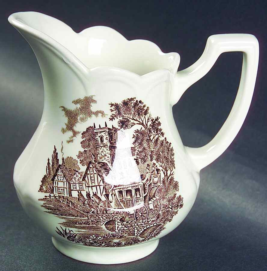 Stratford Stage Brown Creamer by J & G Meakin-1