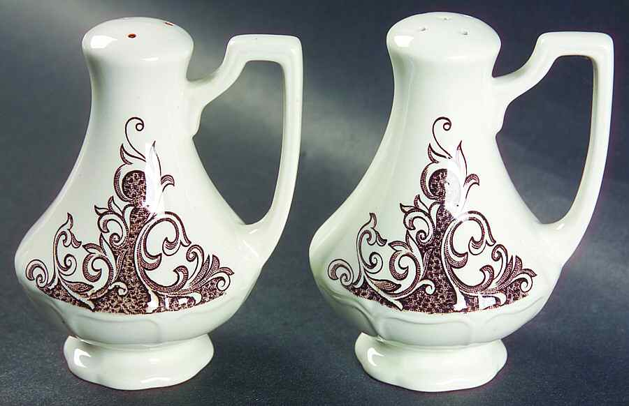 Stratford Stage Brown Salt & Pepper Set by J & G Meakin-1