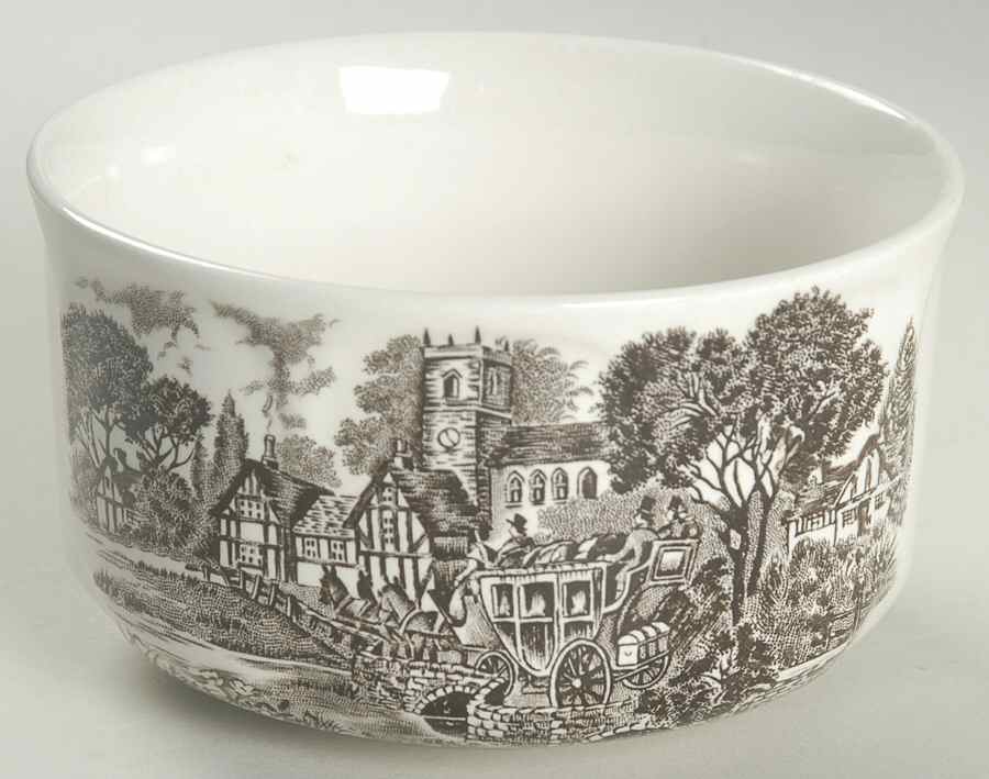 Stratford Stage Brown Cranberry Bowl by J & G Meakin-1