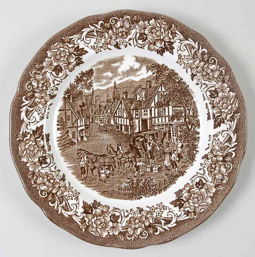 Stratford Stage Brown Bread & Butter Plate by J & G Meakin-1