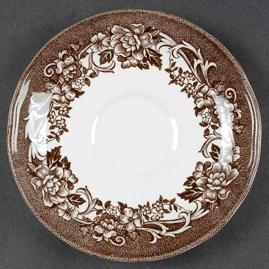 Stratford Stage Brown Saucer for Flat Cup by J & G Meakin-1