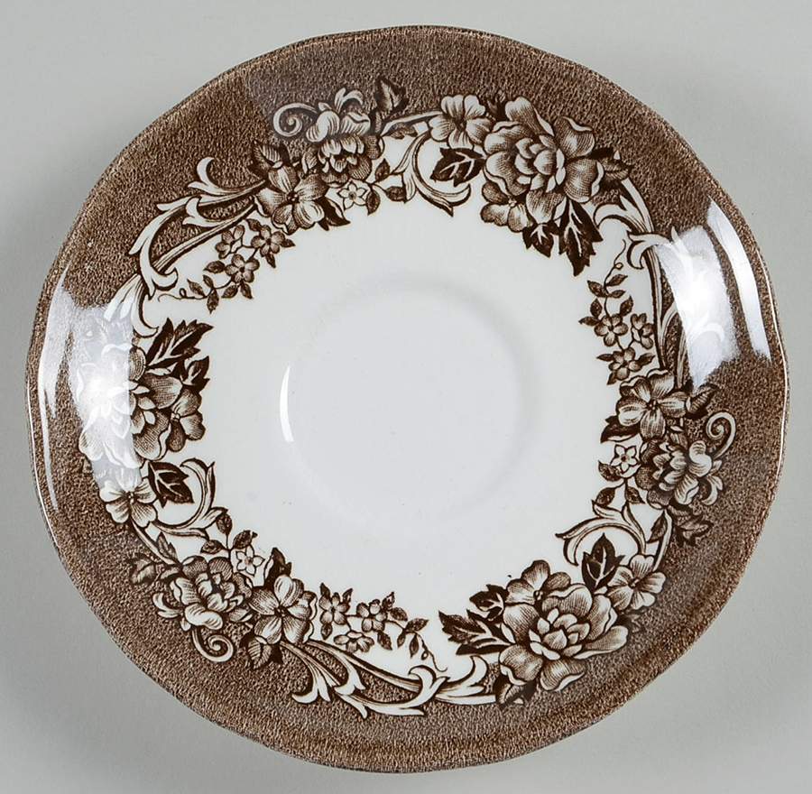 Stratford Stage Brown Saucer by J & G Meakin-1