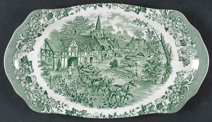 Stratford Stage Green Bread Tray by J & G Meakin-1