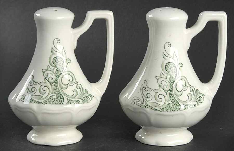 Stratford Stage Green Salt & Pepper Set by J & G Meakin-1
