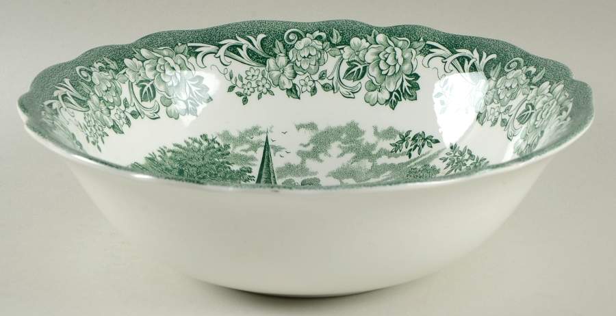 Stratford Stage Green 8" Round Vegetable Bowl by J & G Meakin-1