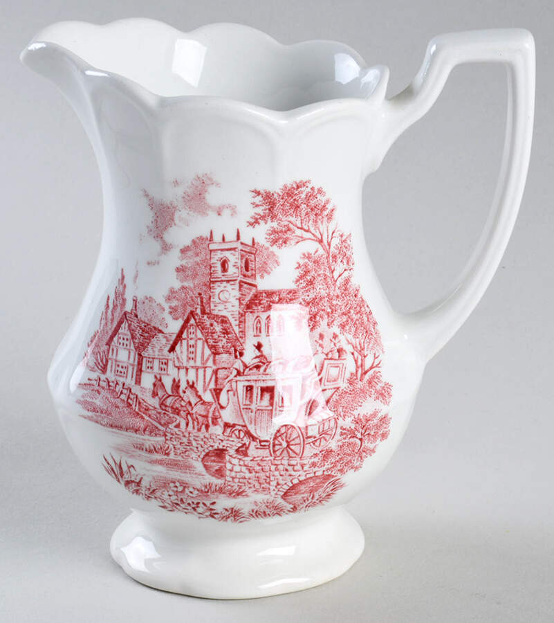 Stratford Stage Pink Creamer by J & G Meakin-1