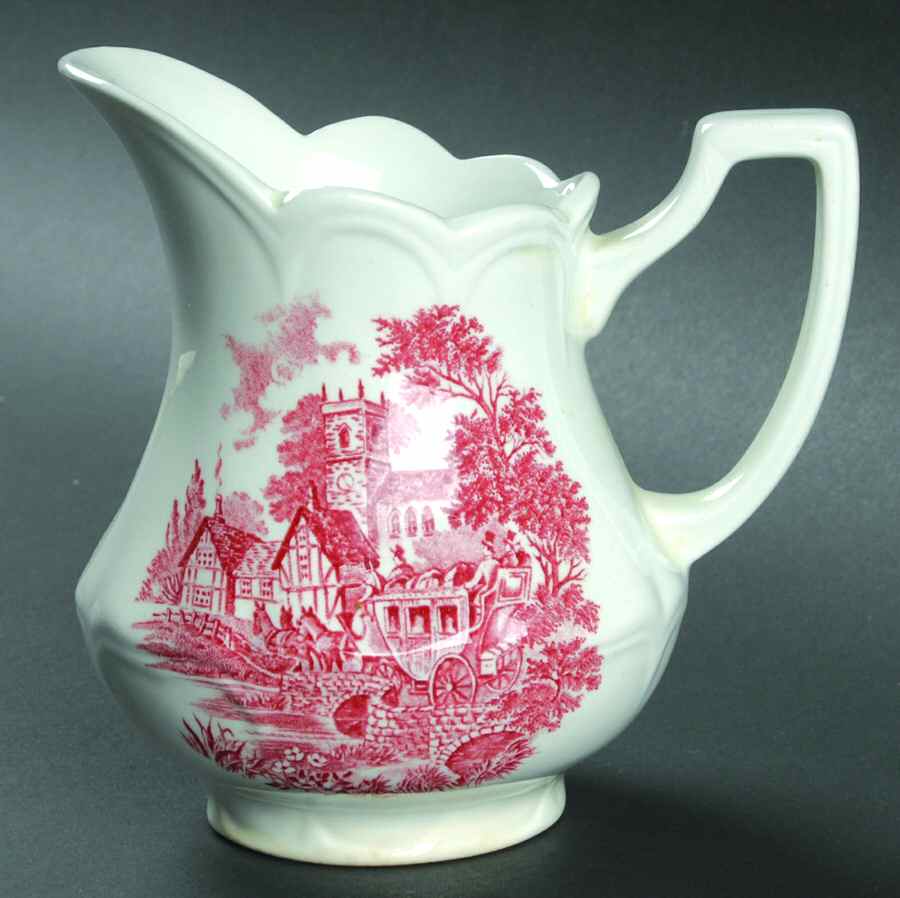 Stratford Stage Pink Creamer by J & G Meakin-1