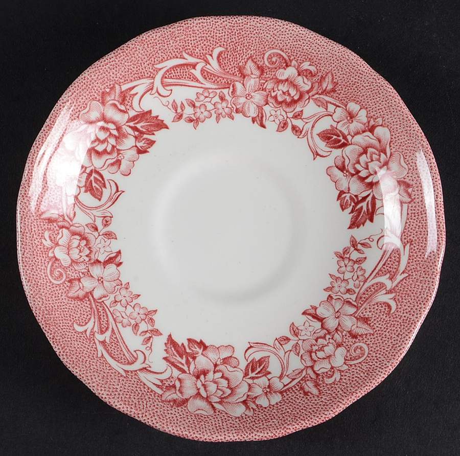 Stratford Stage Pink Saucer by J & G Meakin-1