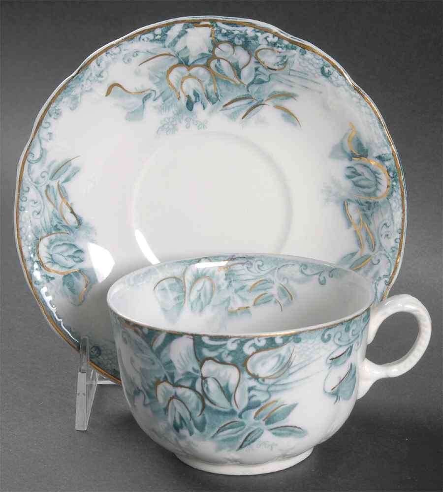 Sweet Pea Flat Cup & Saucer Set by J & G Meakin-1