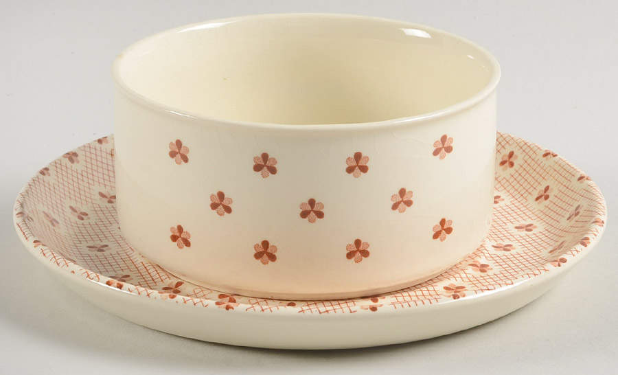 Tapestry Brown Gravy Boat & Underplate by J & G Meakin-1