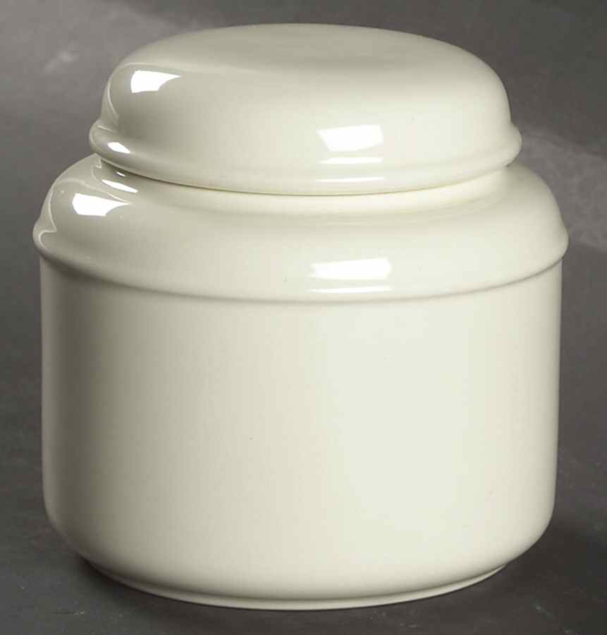 Trend (All Cream) Sugar Bowl & Lid by J & G Meakin-1